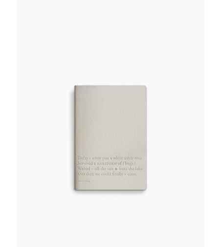 CUADERNO A5 CON LETRAS Y COLOR CREMA