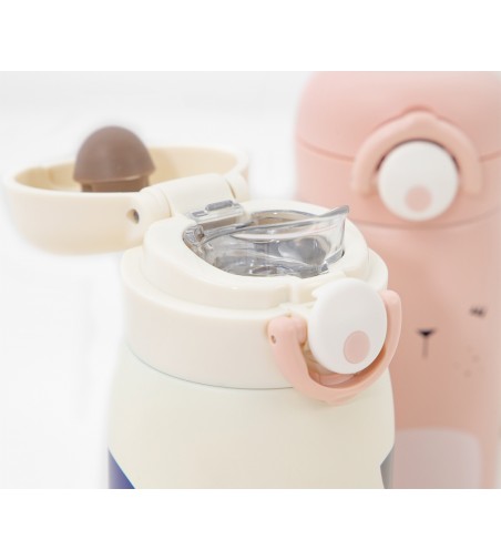 BOTELLA TÉRMICA DE ACERO BUNNY OLD ROSE FABELAB