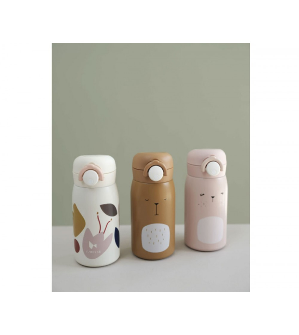 BOTELLA TÉRMICA DE ACERO BEAR OCHRE FABELAB