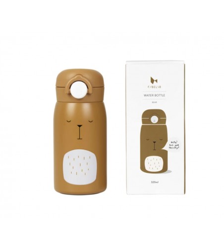 BOTELLA TÉRMICA DE ACERO BEAR OCHRE FABELAB