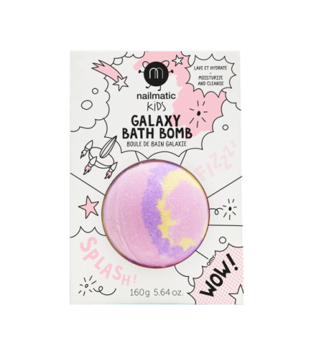 bola de baño de colores y rosa de nail matic