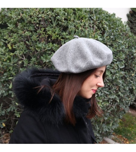Boina clásica gris claro