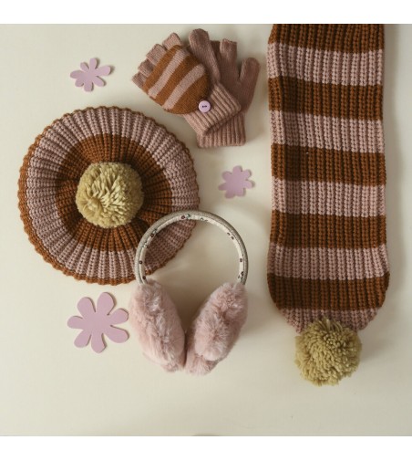 Guantes Striped Pink 7-10 años ROCKAHULA KIDS