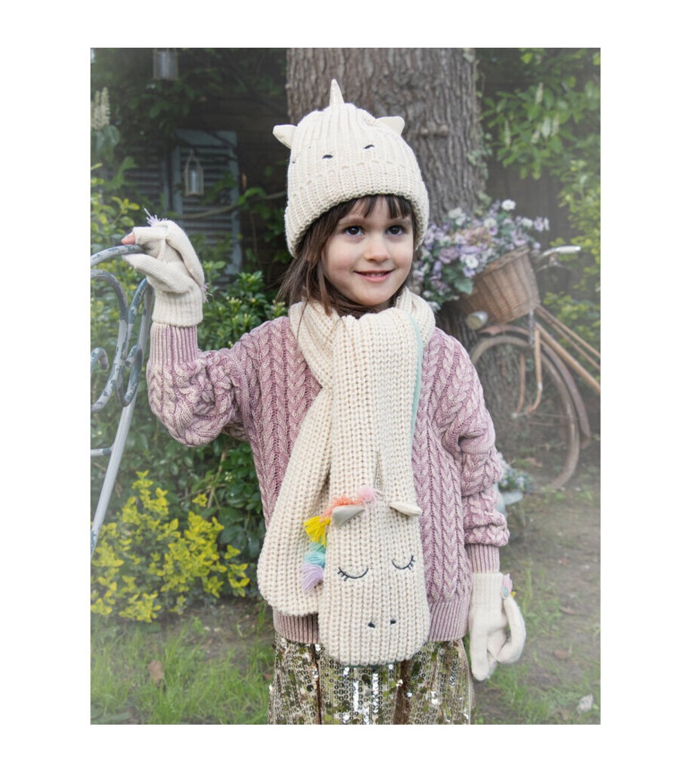 Rainbow Unicorn Knitted Hat 3-6 Years rockahula kids