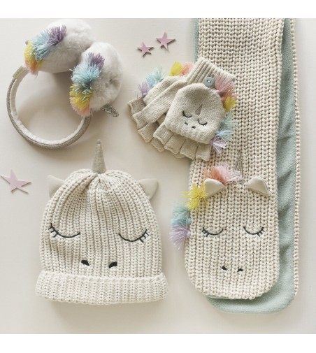 Rainbow Unicorn Knitted Scarf