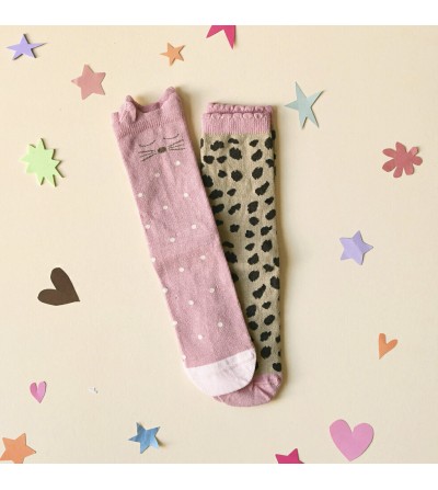 Clara Cat Leopard 2 Pack Socks rockahula kids