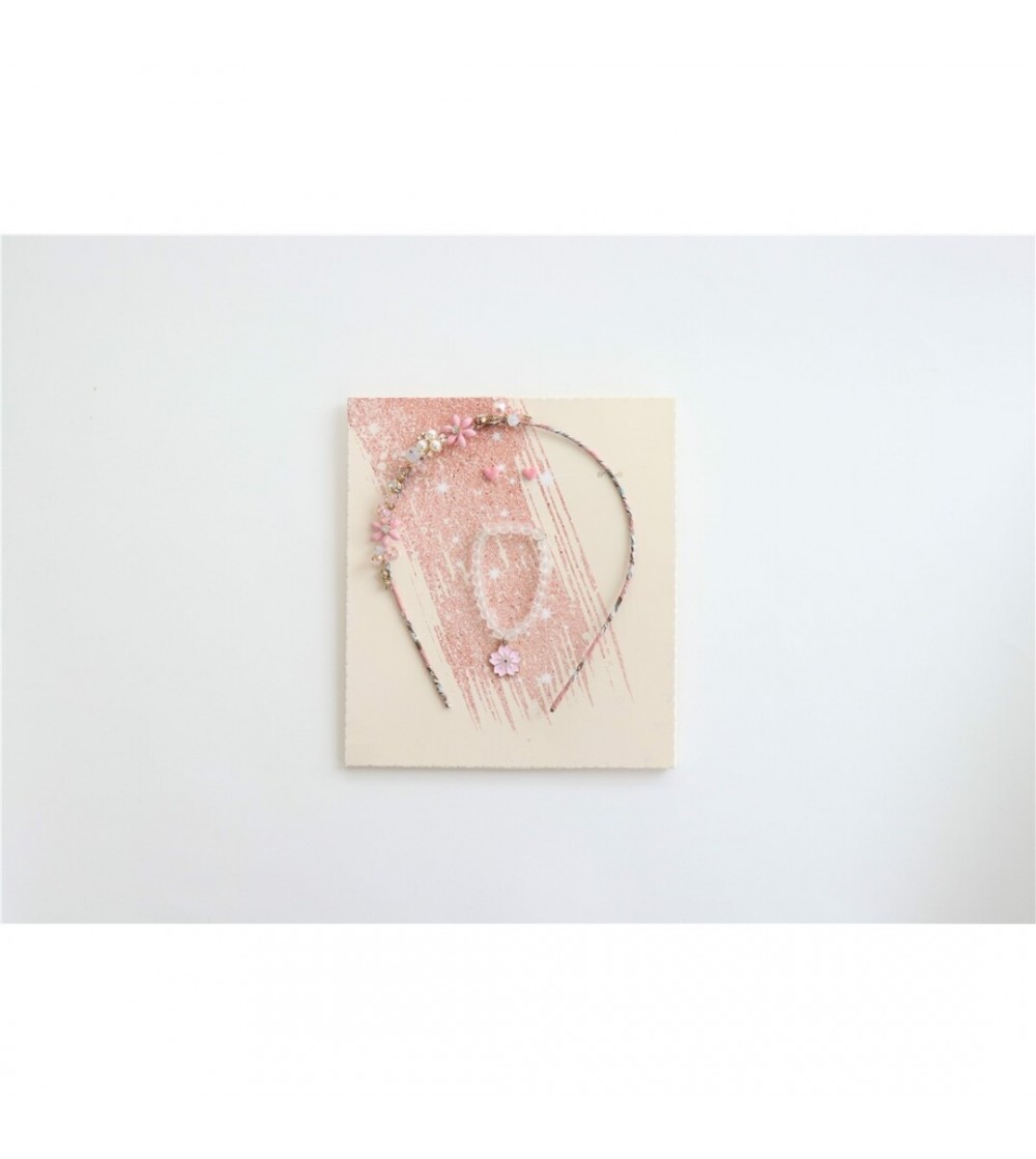 Caja magica diadema+pulsera+pendientes rosa victoria yuko b