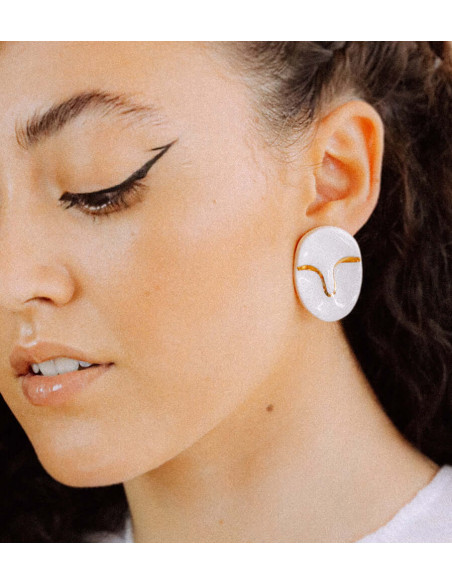 atenea pendientes de ceramica de ladyceramic