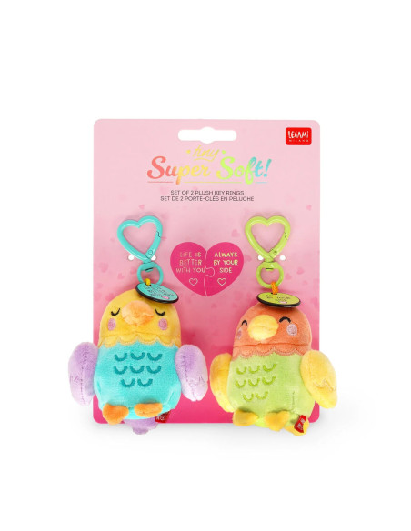 2 Llaveros con Peluche  Super Soft Tiny legami