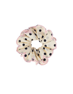 Polka Dot Scalloped Scrunchie