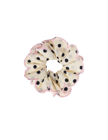 Polka Dot Scalloped Scrunchie