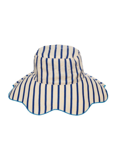 Sombrero de sol reversible a rayas Lemon Drop