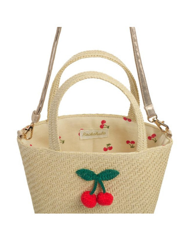 Crochet Cherry Basket Bag