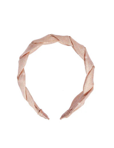 Diadema trenzada de lino brillante