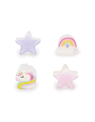 Pack 4 Mini Pinzas Para Pelo Unicorn