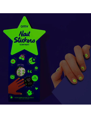 Pegatinas para las uñas glow party omy