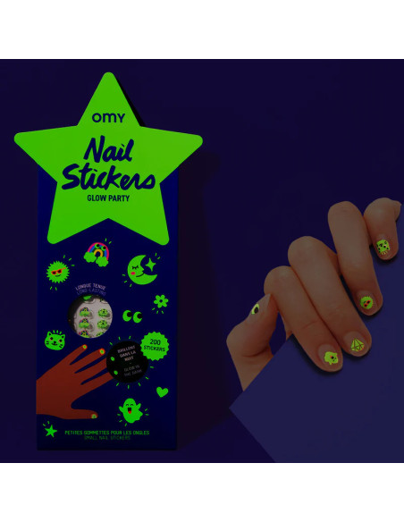 Pegatinas para las uñas glow party omy