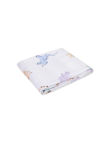 toalla de playa microfibra - multicolor - wild life - 135 x 65 cm