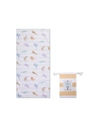 toalla de playa microfibra - multicolor - wild life - 135 x 65 cm