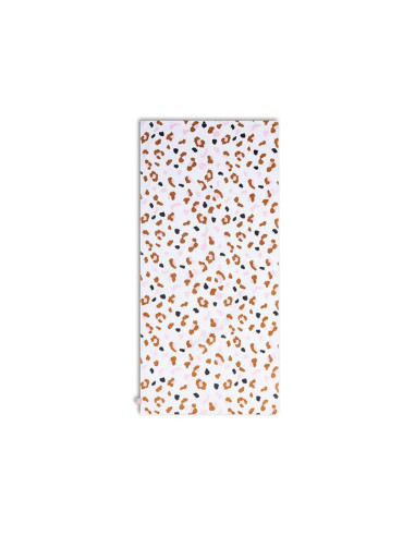 toalla de playa algodón - caqui - leopard - 135 x 65 cm