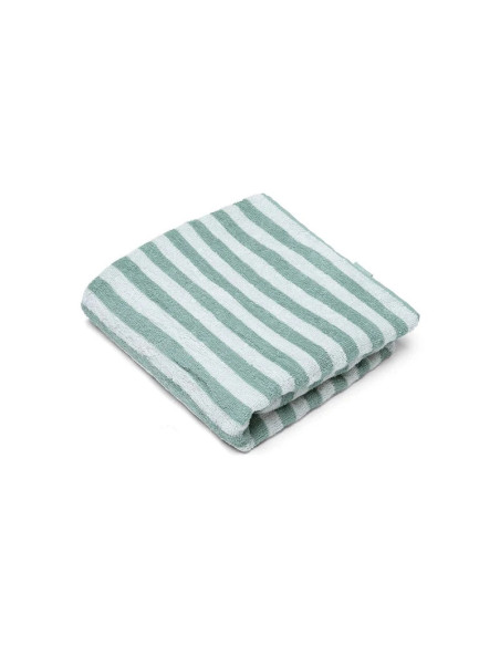 toalla de playa algodón - verde/blanco - resort stripe - 180 x 90 cm