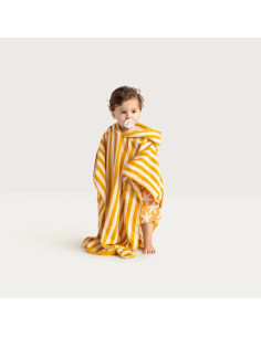 poncho de playa - amarillo/blanco - flow - 65 x 65 cm 2