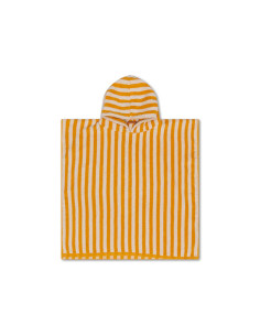 poncho de playa - amarillo/blanco - flow - 65 x 65 cm