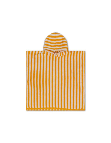 poncho de playa - amarillo/blanco - flow - 65 x 65 cm