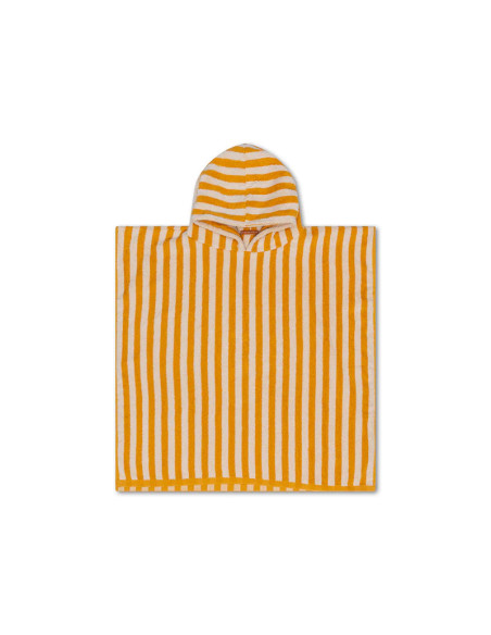 poncho de playa - amarillo/blanco - flow - 65 x 65 cm