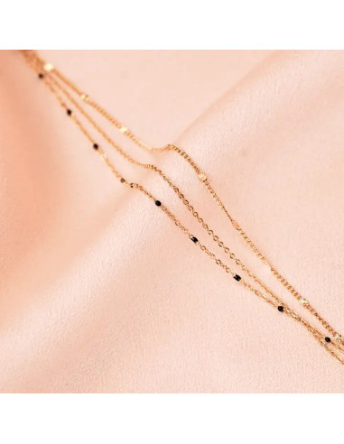 Pulsera de acero con triple cadena fina