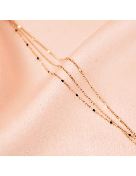 Pulsera de acero con triple cadena fina