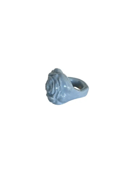 Anillo cerámica rosa blanca olmos