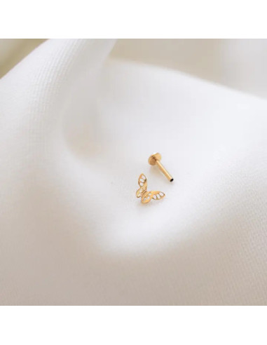 Piercing mariposa de acero inoxidable