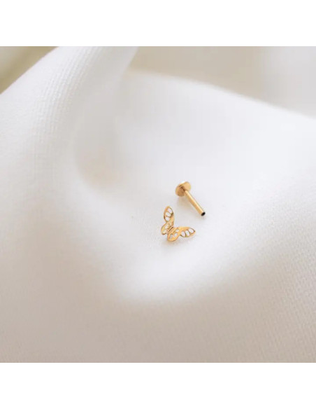 Piercing mariposa de acero inoxidable