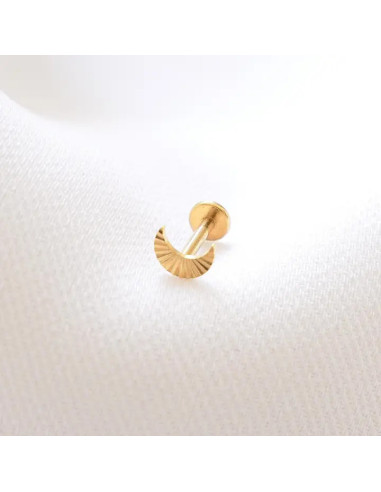 Piercing luna de acero inoxidable