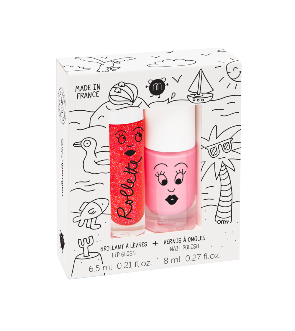 DUO ESMALTE DE UÑAS Y BRILLO DE LABIOS HOLIDADAYS
