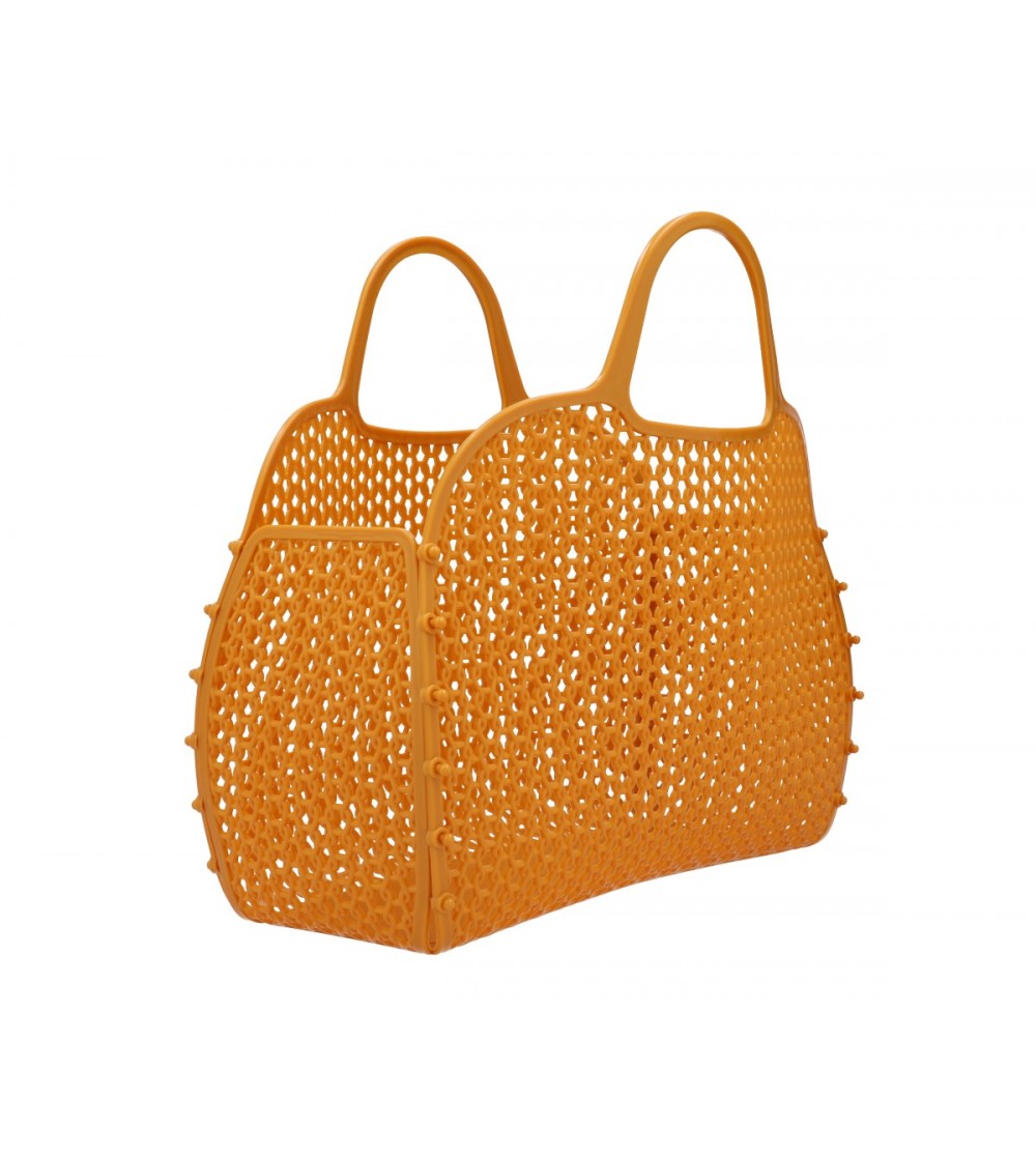 BOLSO PLÁSTICO RETRO MOSTAZA