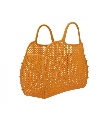 BOLSO PLÁSTICO RETRO MOSTAZA